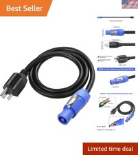 High-Quality NEMA 5-15P to PowerCON 16AWG AC Power Cord for Stage Lighting 3.2ft picture