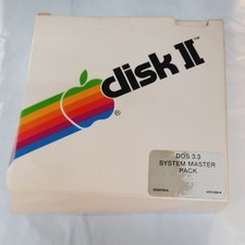BOX ONLY Vintage 1986 Apple, II DOS 3.3 SYSTEM MASTER PACK - NO DISC, BOX ONLY picture