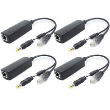 4 PCS 5V Gigabit PoE Splitter 48V To 5V 2.4A Adapter 3.5x1.35mm 5.5x2.1mm picture