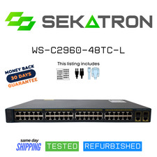 🔀 Cisco WS-C2960-48TC-L Catalyst Switch • 48× Fast Ethernet + 2× Gigabit Uplink picture