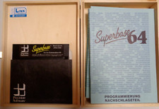 COMMODORE 64/128 -- SUPERBASE 64 (PRECISION - DISK) #WITH WOODEN BOX picture