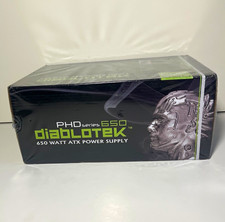Diablotek PHD 650 650W ATX PSU Black Sleeved Cables 115/230V New Sealed picture