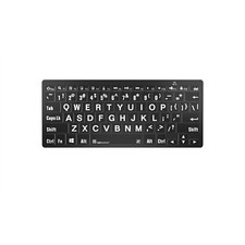 Logickeyboard XLPrint Bluetooth White on Black PC Keyboard picture