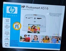 HP Photosmart A516 Compact Color Photo Printer Travel Size 4x6 Portable NIB picture