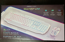 NEW OPEN 3-in-1 QUANTUM Gaming Set Bundle - Keyboard + Mouse + Mousepad - WHITE picture