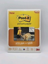 Post-It Picture Paper Matte Non Glare 3M Print Peel Stick 20 Sheets 8.5 x 11 NEW picture