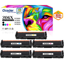 206X Toner(Used OEM Chip),2x BK & 1x C/M/Y,for HP M255dw/M282/283fdw,W2110X 2111 picture
