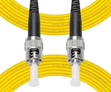 -2m(7ft)-5 Pack OS2 ST/UPC to ST/UPC Fiber Patch Cable Simplex Single Mode Fi... picture