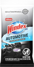 Windex Auto Wipes for Car Windows, Mirrors and Screens, Pre-Moistened Car picture