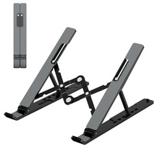 Gogoonike Adjustable Laptop Stand, Portable Riser for Desk Black picture