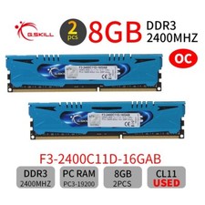 G.Skill Ares 16GB 2x 8GB OC DDR3 2400MHz PC3-19200 CL11 240Pin DIMM PC Memory AB picture