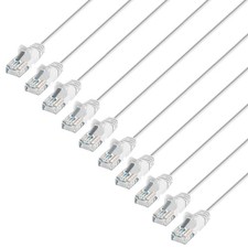 Intellinet Slim Cat6 Ethernet Network Patch Cable – 10-Pack - 10Gbps & 250MHz... picture