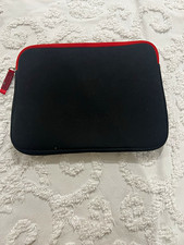 Verizon Neoprene Padded Laptop Sleeve Case Black/Red Fits 11 in picture