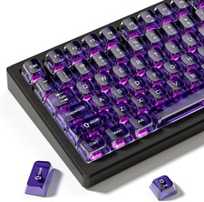 Purple Transparent Keycap Set for MX Switches - MDA Profile (115 Keys) picture