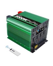 3000 Watt Pure Sine Power Inverter 12V to 110V 120V DC to AC Converter Green picture