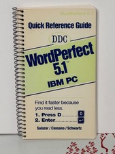Vintage WordPerfect 5.1 Quick Reference Guide IBM PC DDC 1990 DOS Spiral picture