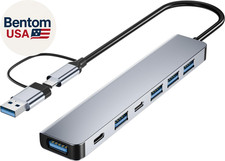【Upgrade】 USB C/USB Hub,  Aluminum 7 in 1 USB C & USB Hub with USB 3.0, USB 2.0 picture