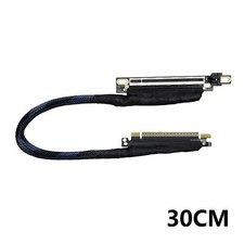 PCIE 5.0 X16 Graphics Card Extension Cable 270 Degree Silver Plated Adapter picture