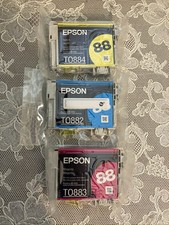 Genuine Epson 88 Printer Ink 3 Pack Yellow Cyan Magenta Sealed No Box picture