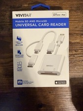 Vivitar Mobile SD/MicroSD Card Reader for iPhone iPad, Lightning USB-C Micro USB picture