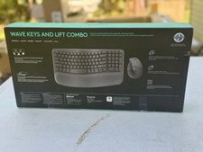 Logitech Wave Keys and Lift Ergonomic Wireless Keyboard  Mouse, Graphite picture