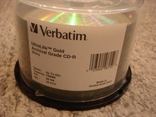 Verbatim Ultralife Gold Archival Grade CD-R Shiny 50 pieces picture