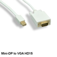 KNTK 10ft Mini DisplayPort to VGA Cable 32 AWG Gold-plated MiniDP to HD15 Cord picture