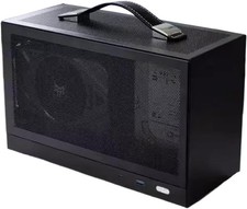 Black S300 Portable Aluminum Alloy PC Case, ITX Motherboard Support picture