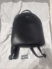 Montblanc Sartorial Black Leather Medium 3 Compartment Backpack #130098. LAST picture