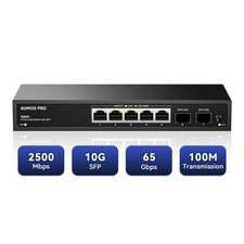 7Port 2.5G Unmanaged Ethernet Switch 5x2.5G 2x10G SFP+ 65Gbps Metal Hub picture