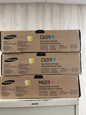 Lot of 3  GENUINE SAMSUNG CLT-659S 2 CYAN; 1 MAGENTA SEALED BOXES picture