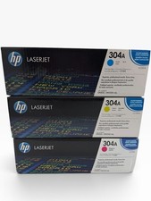 Genuine HP 304A Toner Set Cyan Yellow Magenta CC531A CC532A CC533A Sealed picture
