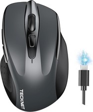 TECKNET Wireless Mouse (BT5.0/3.0 & 2.4G) Rechargeable 4800 DPI Silent USB a picture
