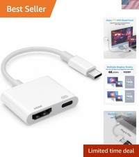 HDMI Adapter for iPhone & USB-C Devices: 4K@60Hz & PD Charging - MFi Certified picture
