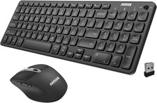 2.4G USB Wireless Keyboard and Mouse Combo Ultra Slim Compact Keyboard and Ergon picture