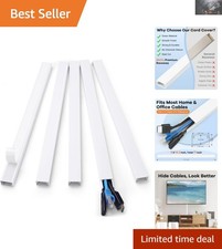 Elegant White Cord Hider 71'' - 5 Piece Cable Covers for Effortless Organization picture