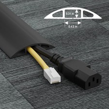 6Ft Floor Cord Cover, Cable Protector, Hide Extension Cords,  GRAY Color ATIVA picture