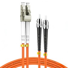 LC To ST Fiber Patch Cable OM2 Multimode Duplex 50/125m 5m/16.4ft Orange picture