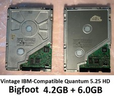 Lot of 2) Vintage IBM Compatible Internal Quantum 5.25 Bigfoot HD, 4.2GB + 6.0GB picture