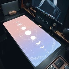 Colorful Astrology Moon Phase Mousepad PC Waterproof Gaming desk Mat Mouse Rug picture