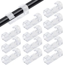 120 Pieces Self-Adhesive Cable Clips Finisher Wire Clamp Sticky Clear Cable Clip picture