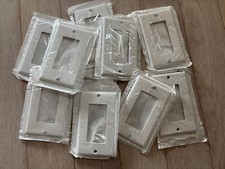 TEN (10) LEVITON 80401-W  SINGLE GANG DECORA STYLE WALL PLATE WHITE 1G  picture