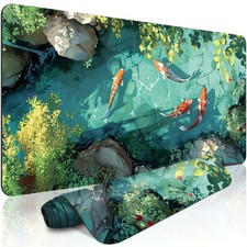 1pc Durable Oversized Mouse Pad Koi with Natural Scenery Design Esports Gaming picture