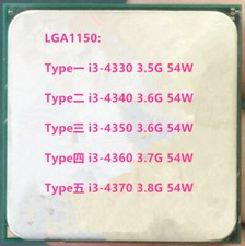 Intel Dual-Core i3-4330 i3-4340 i3-4350 i3-4360 i3-4370 LGA1150 54W CPU  picture