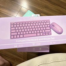 Incipio Wireless Compact Keyboard & Mouse Set, Purple, Plug & Play, QWERTY picture