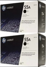 HP 55A  - Lot of 2 Black Toner Cartridge (CE 255A) BRAND NEW - SEALED picture