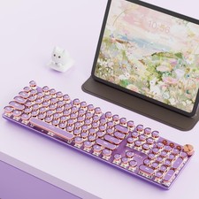 EWEADN V20 Typewriter Keyboard Wireless, 104 Keys Typewriter Style Mechanical... picture