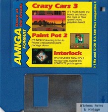 Amiga Format, Down at the Arcade, Crazy Cars 3 Demo, Commodore Amiga - Floppy picture