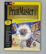 VTG Mindscape PrintMaster Gold Bonus Pack Version 3 PC CD Rom Windows 95 3.1 picture