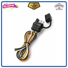 4-Way Flat Trailer Connector 25 Inch 16AWG 4 Pin Wiring Harness Boat RV Sealed picture